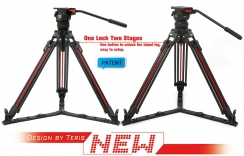 Teris relaesed new TS-N6CF-Q fluid head&tripod kit with single handle locking